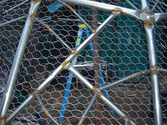 Close-up of the new chicken coop Close-up of the new chicken coop
